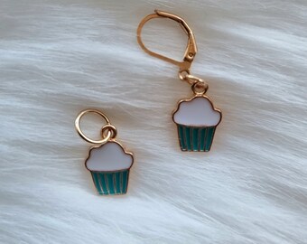 Cupcake stitch markers bluegreen | Progress keepers | Knitting accesories