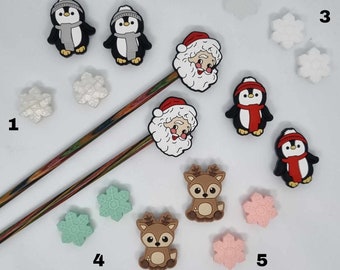 Stitch stoppers for knitting I Santa Claus I Penguin I Snow flakes I Christmas I Winter