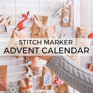 Advent Calendar 2023 Stitch marker calendar Gift for the knitter Christmas Calendar image 1