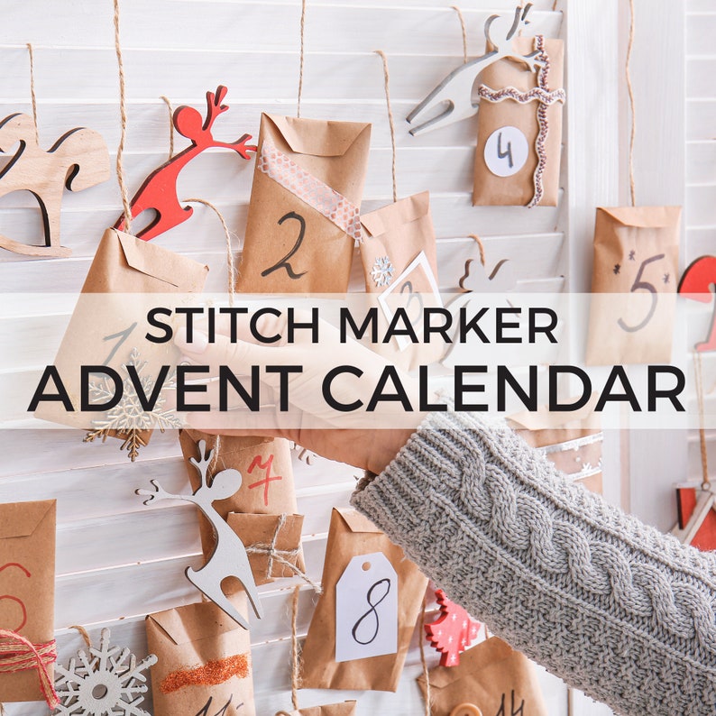 Advent Calendar 2023 Stitch marker calendar Gift for the knitter Christmas Calendar image 1