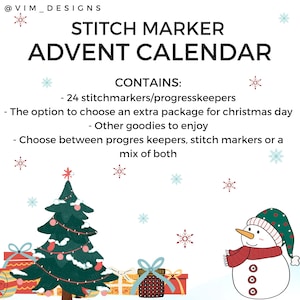 Advent Calendar 2023 Stitch marker calendar Gift for the knitter Christmas Calendar image 2