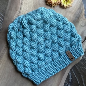 BUBBLE BEANIE - knit pattern|Beanie pattern|Instant Download|Beginner friendly|Winter knit|Simple knitting pattern