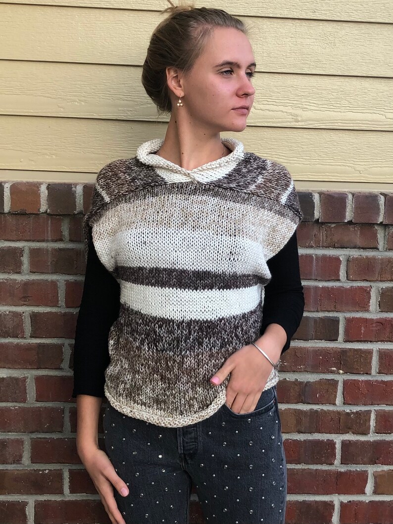 oversized knitted vest