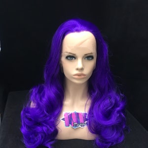 Deep Purple Curly Lace Front Wig