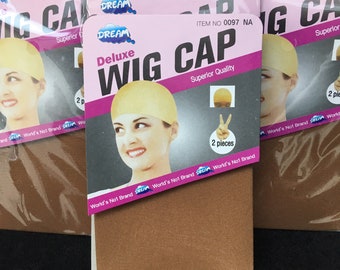 2 Pack Wig Cap Light Brown