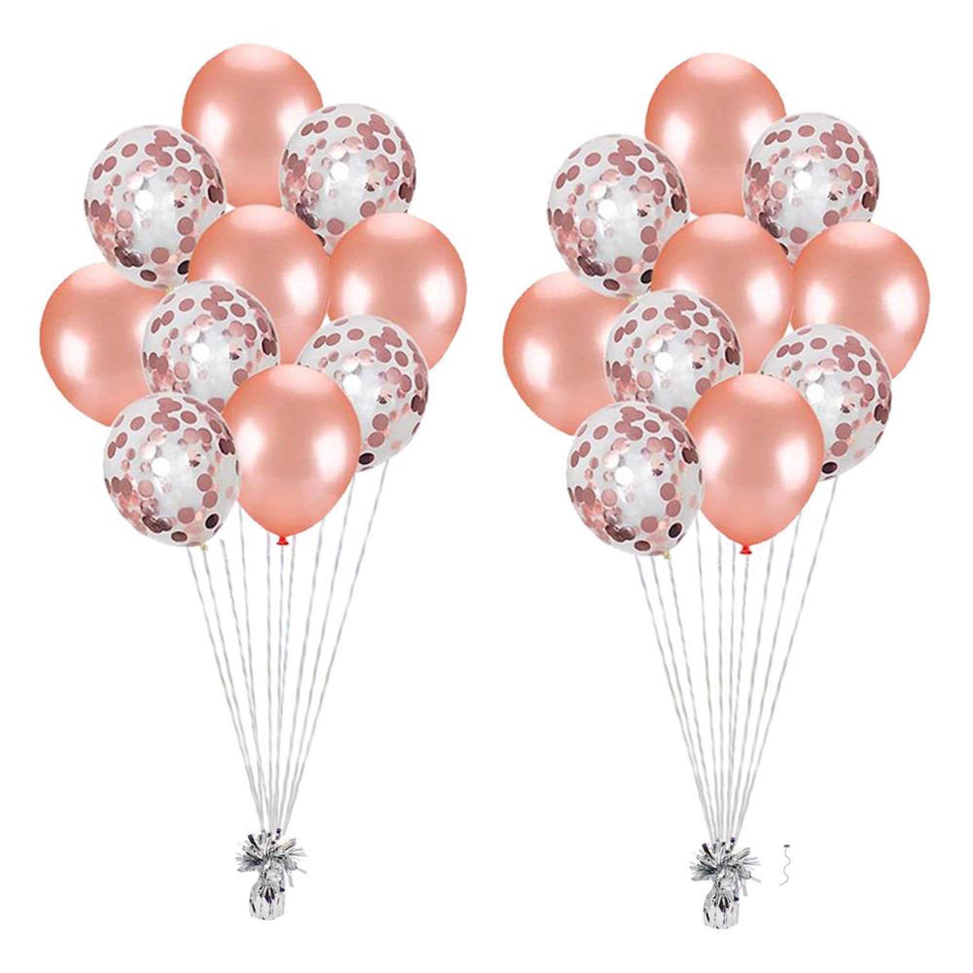 Rosegold Partygeschirr Papier Pappteller Pappbecher Strohhalme