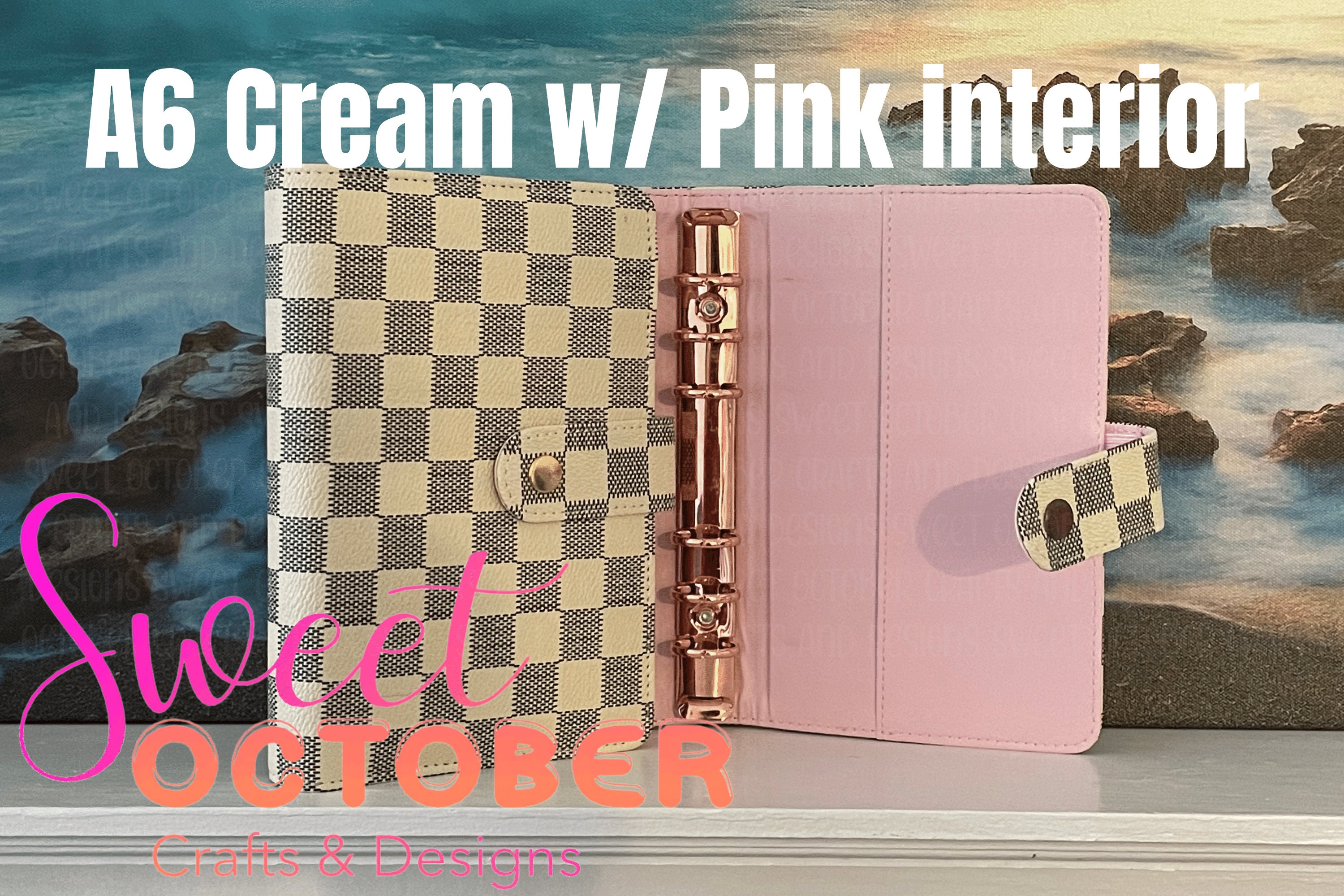 A6 Checkered Binder Personalized Budget Binder Cash Etsy