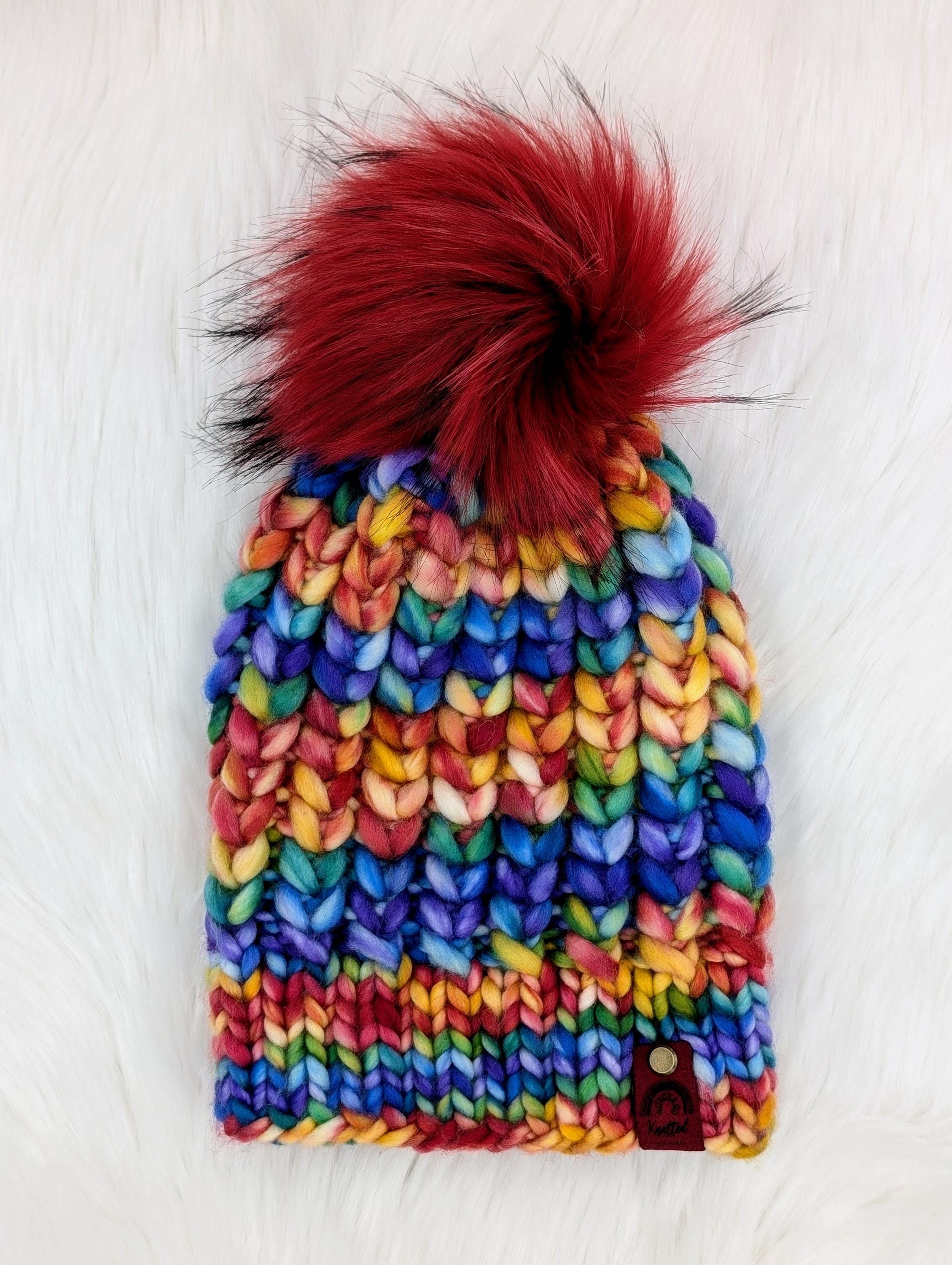 Luxus geflochtene Herzen Mütze / Beanie - Erwachsenengröße