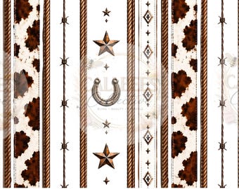 Western Stripe Cowboy Western Rustic Tumbler Wrap | PNG| UV DTF| Digital Download | 16oz 20oz