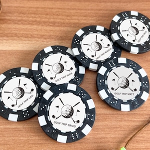 Personalized Sports Club Logo Poker Chip, Golf Lover Poker Chips, Personalized Poker Chips for Hobby Clubs, Club Members Keepsake