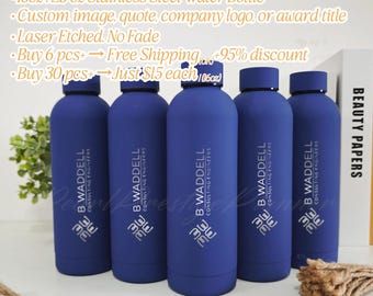 Borraccia con logo inciso personalizzato, regali aziendali all'ingrosso, premi per dipendenti, bomboniere per eventi aziendali, regali di fine anno, articoli per feste