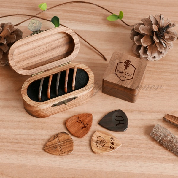 Personalisiertes Holz Plektrum, handgemachtes Holz Plektrum, Geschenk für Freund, Brautparty Geschenk, individuelles Plektrum Geschenk für Ihn