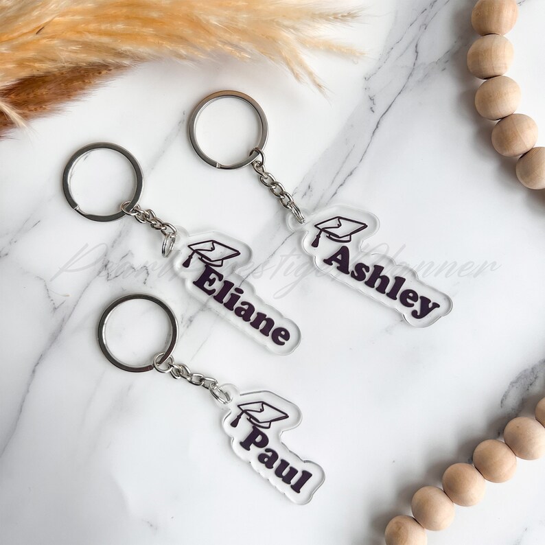 Custom Name Graduation Keychain, Class of 2026 Gift, Personalized ...