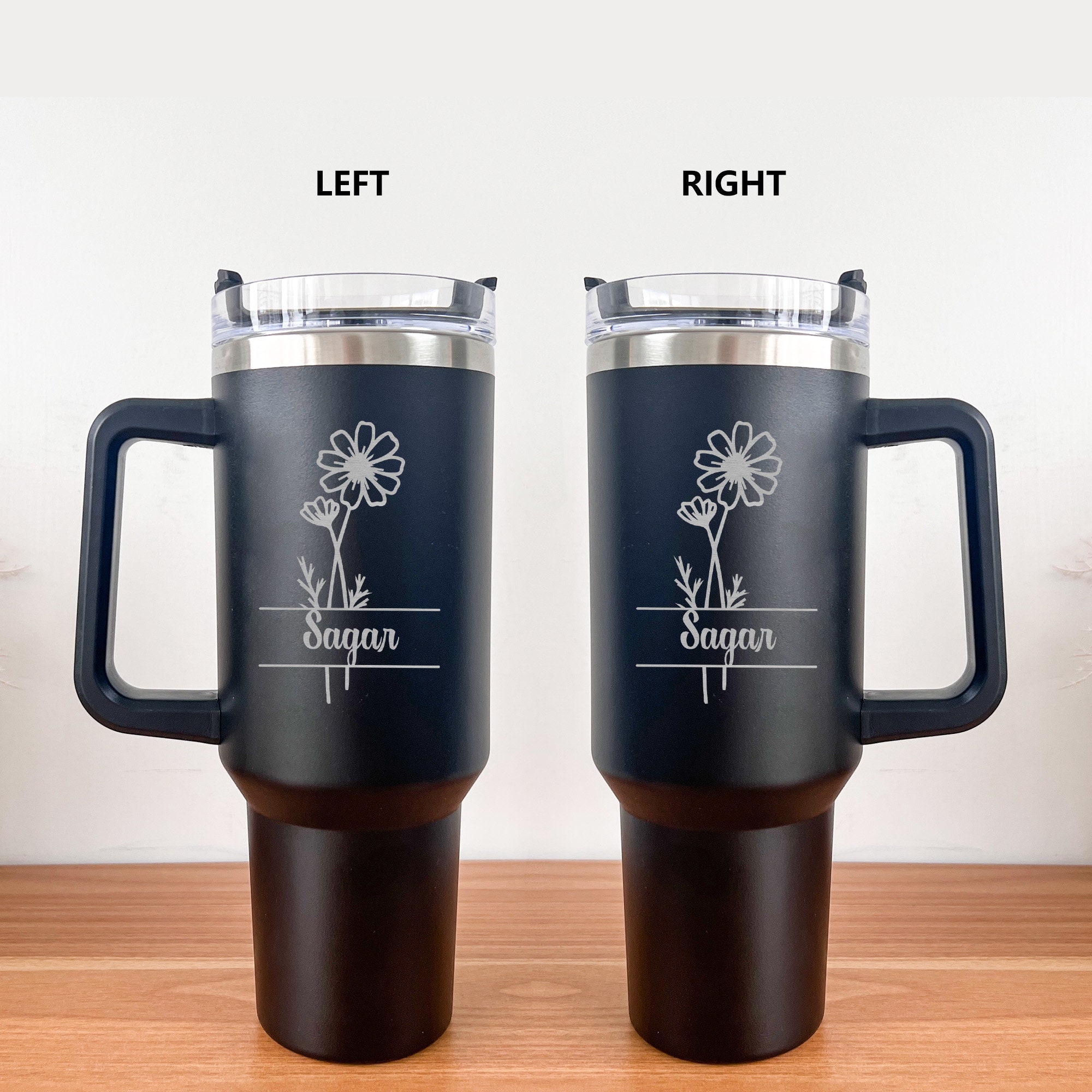 Personalized Engraved Football Tumbler - 40oz Custom Travel Cup for Men, Football Player Design, Ideal Gift for Athletes