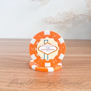 Pokermarker för bröllop i Las Vegas, pokermarker för marskalken i kasinot, present att vara min best man, frieripresent för brudtärnor, bröllopsgåvor bild 8