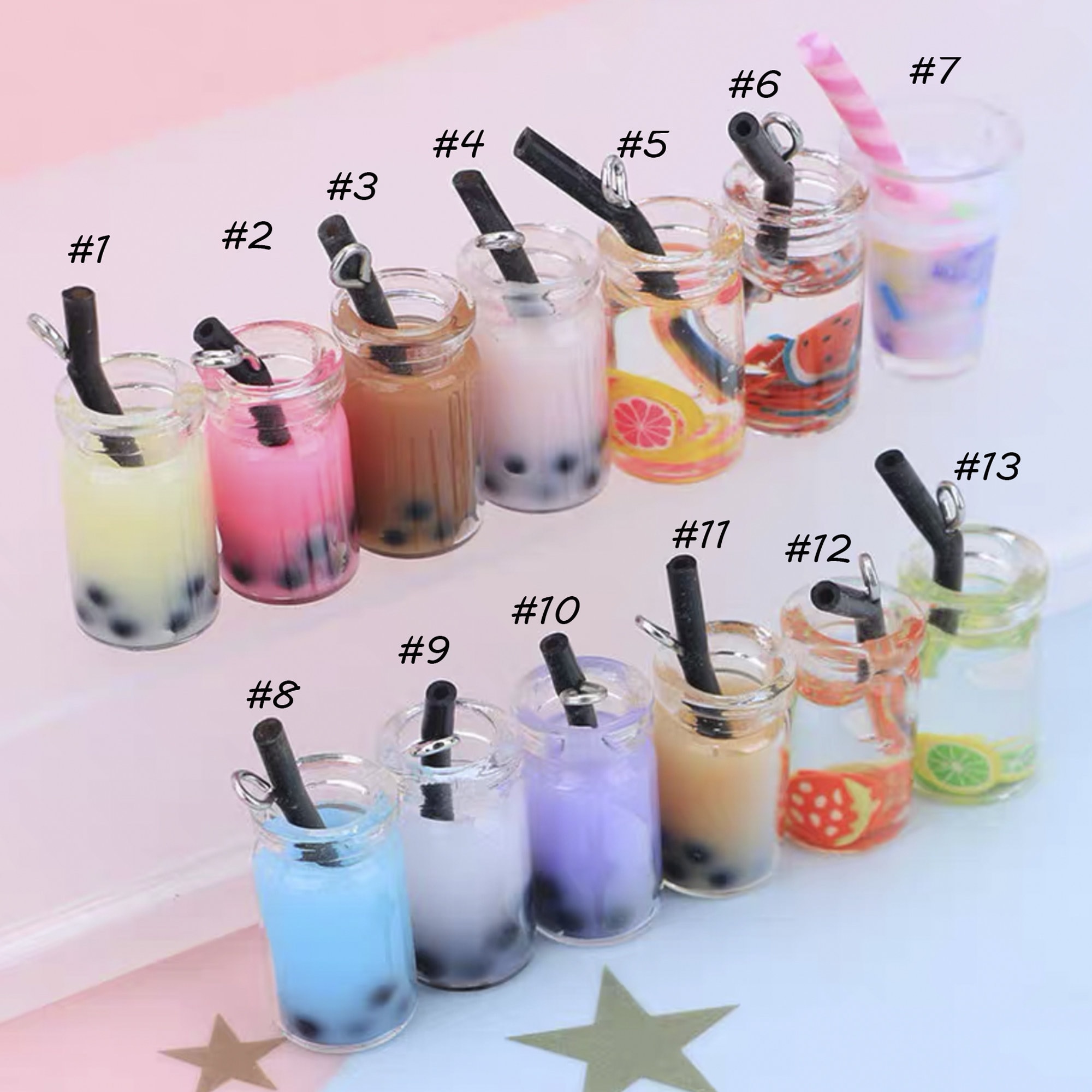 Bubble Tea CharmsMiniature Milk Tea Charms for Jewelry Etsy