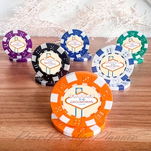 Jetons de poker de mariage de Las Vegas, jetons de poker de casino de garçon d'honneur, soyez mon meilleur cadeau d'homme, cadeau de proposition de demoiselle d'honneur, faveurs de mariage