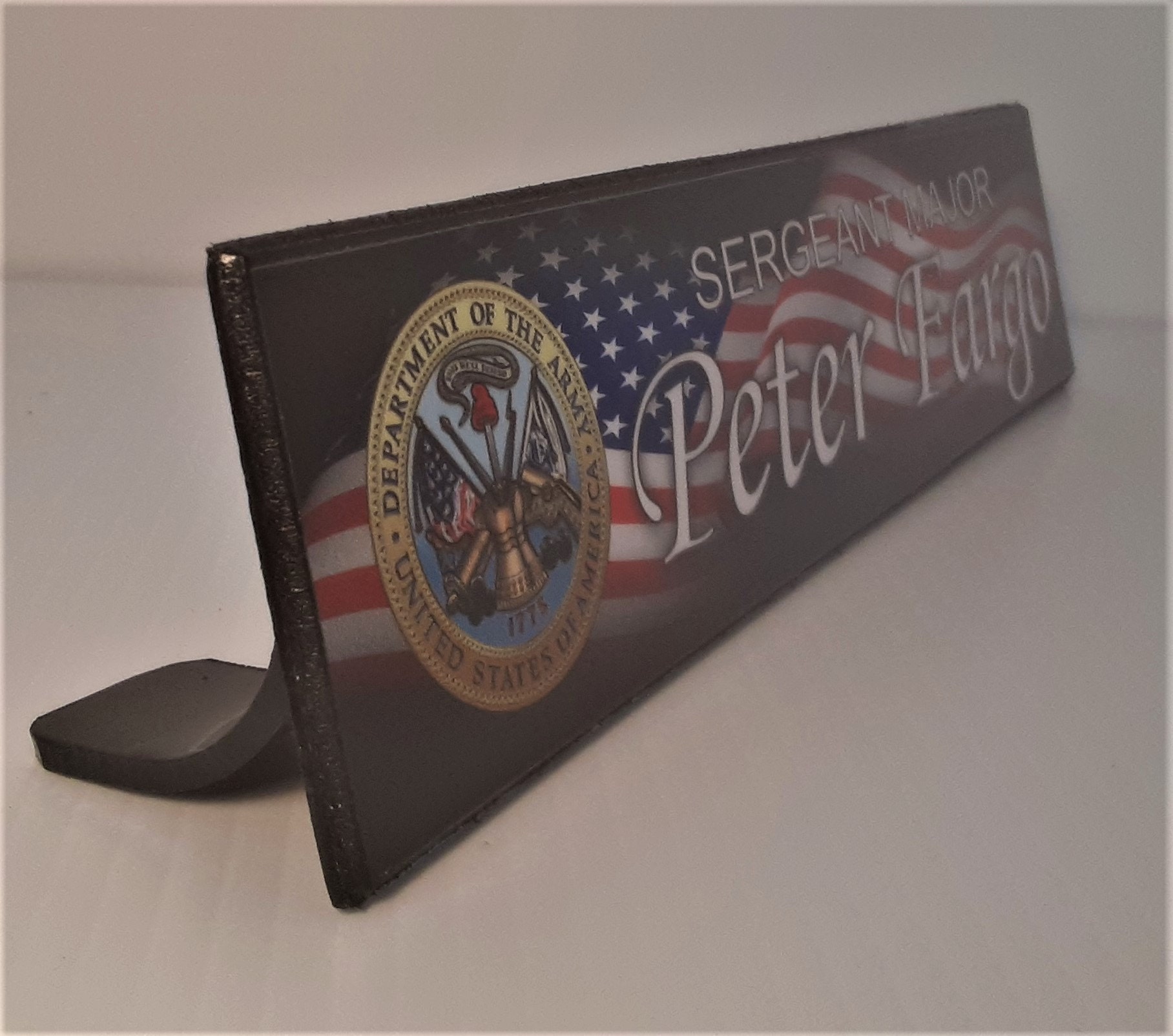 Military Desk / Wall / Door Nameplate Etsy