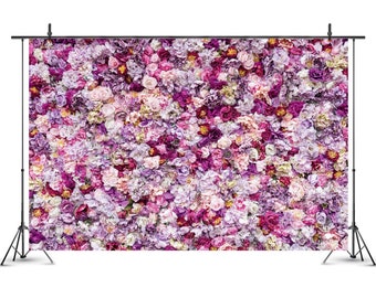 Fondo floral para fotografía de bodas, decoración de pared con flores