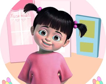 Boo Monster Round Backdrop Kids Photo Background Birthday Party Backdrop Cartoon Girl Photography Cover Baby Shower Decor