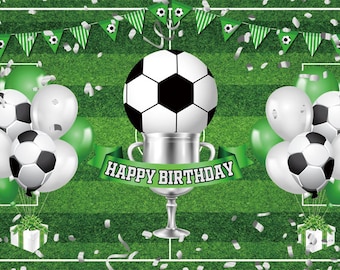 World Cup Football Birthday Party Backdrop: Sports Theme Decor