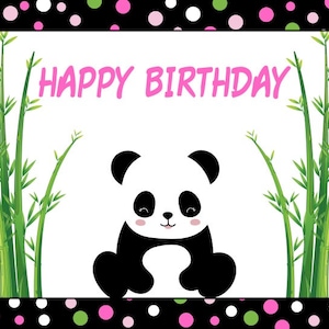Cartoon Schattige Panda Achtergrond Groen Bamboe Hout Fotografie Achtergrond Voor Kinderen Gelukkige Verjaardag Baby Douche Outdoor Party Decor