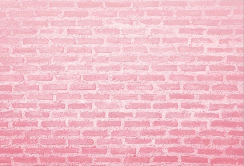 Simple Pink Brick Wall Photograph Backdrop Background Cloth Etsy