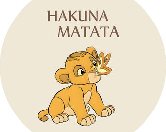 Fondo de Simba, el Rey León: Banner fotográfico para el primer cumpleaños del bebé