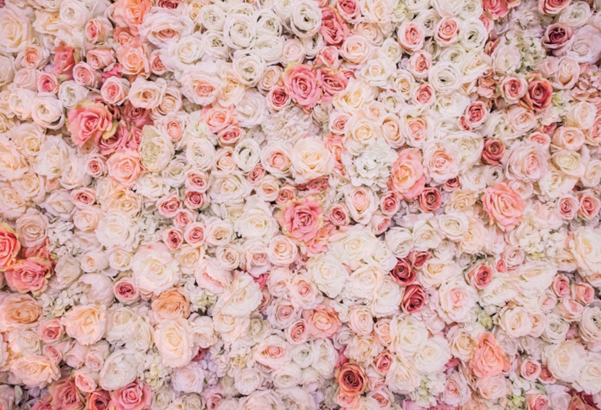 Beautiful Flowers Wall Wedding Backdrop Flower Photograph Etsy