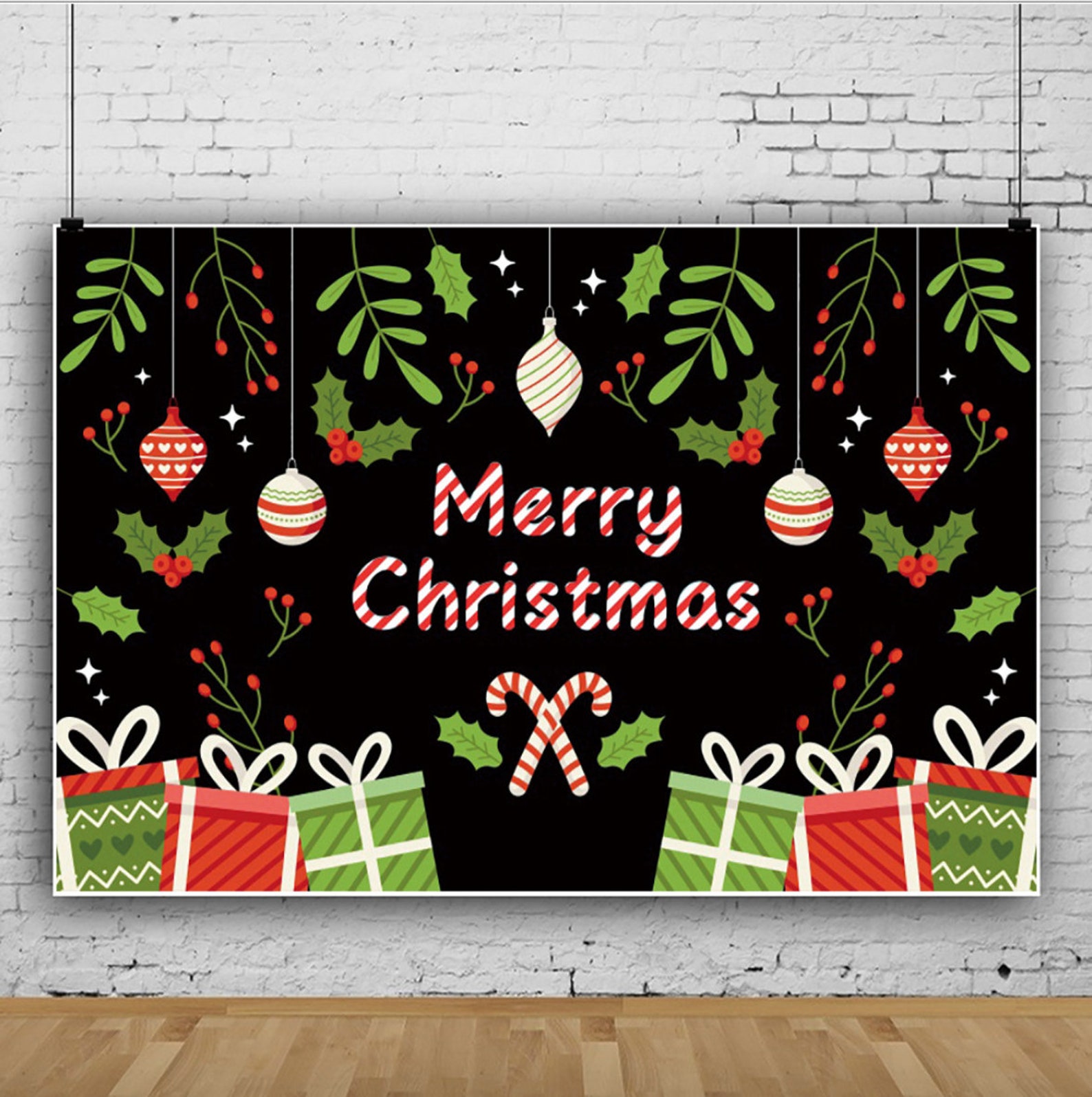 Merry Christmas Christmas Backdrop For Photograph | Etsy