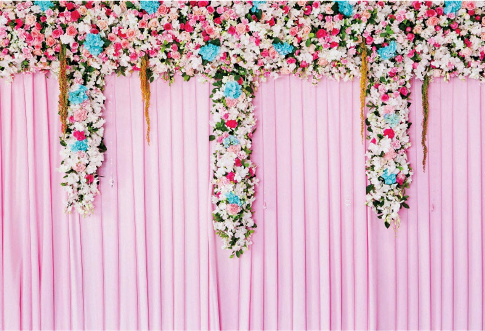 Rosa boda flor pared, telón de fondo de la boda, fotografía de la flor ...
