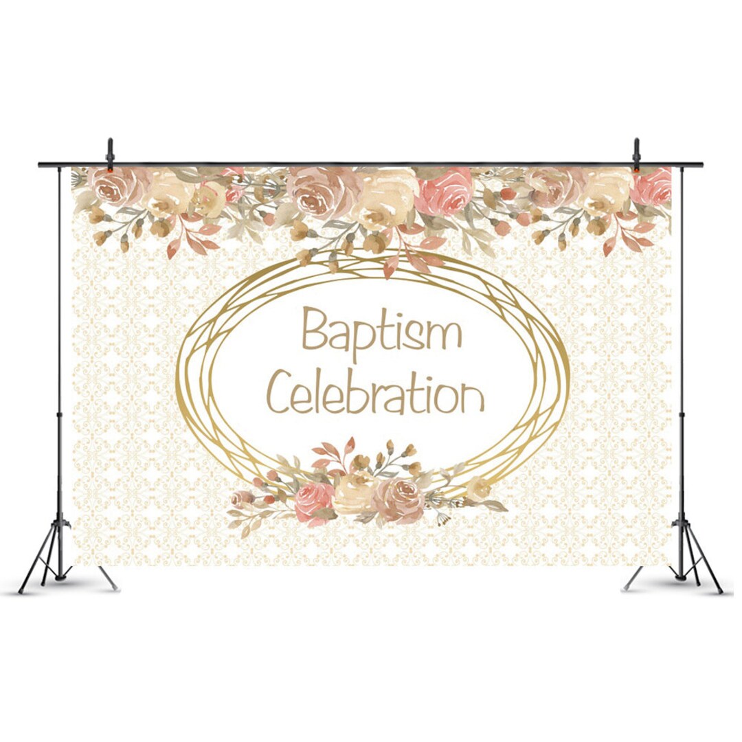 Baptism Celebration Backdrop,photograph Backdrop,babyshower Backdrop ...