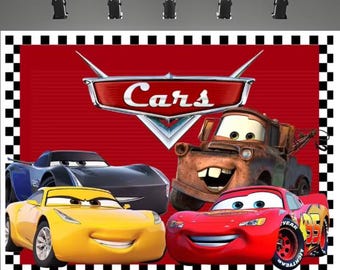 Disney Carton Toy Story Theme Car Backdrops For Boys Birthday Mcqueen Party Decoration Baby Shower Newborn Custom Backgrounds Props