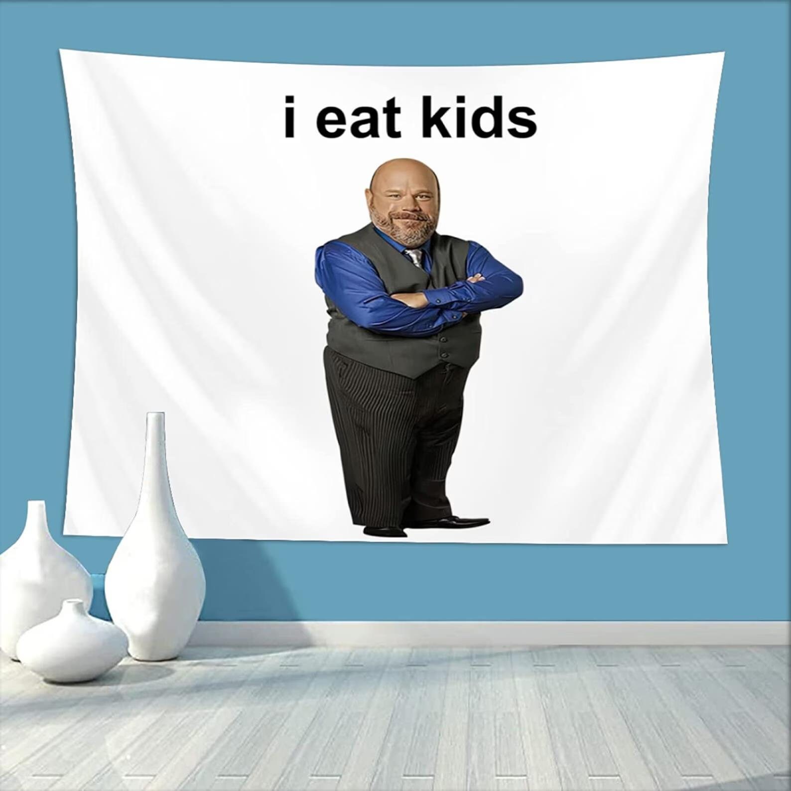 Meme Tapestry Funny Tapestries I Eat Kids for College Dorm Wall