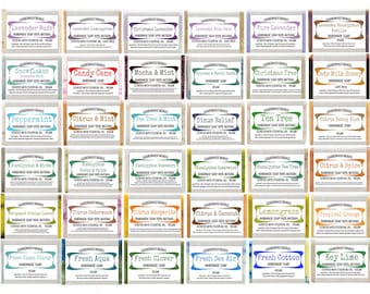Handmade Soap Bars  Pick Your Favorite  Scents Artisan Soap, Wrapped and Labeled Hand Crafted Soap Bulk Soap Christmas stocking stuffers