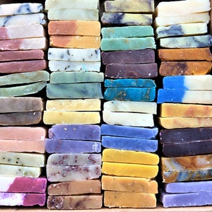10 15 20 25 30 50 60 75 100 Pieces Handmade Soap Ends Vegan Cold Process Soap Odds Bulk Sampler Wedding Party Bridal Baby Shower Soap favors