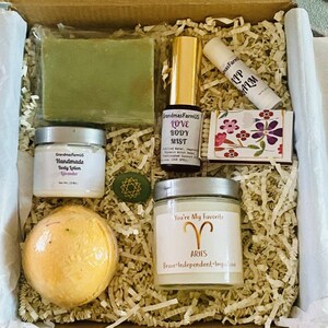 Aries Birthday | Zodiac Aries | Happy Birthday | Aries Candle Gift | Spa Gift For Her | You&#39;re  My Favorite Aries Gift |Aries Gift Box |