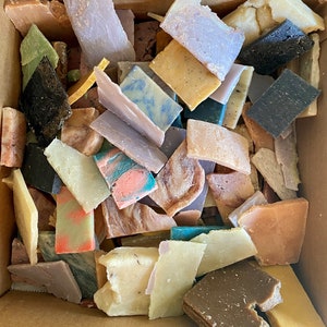 Very High Quality  Handmade Soap Scraps 2.5, 5, 10 LB  Cold Process Soap Pieces Odds Bulk Sampler