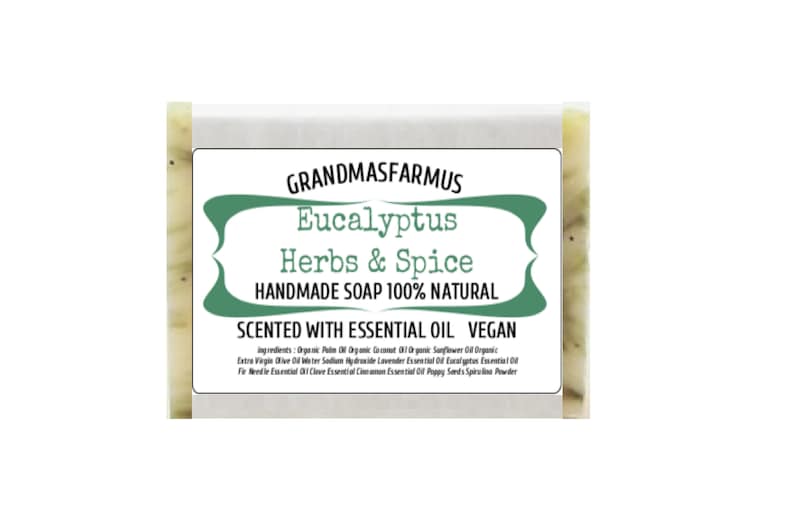 Eucalyptus Essential Oil Soap, All Natural Vegan Handmade Bar - Etsy