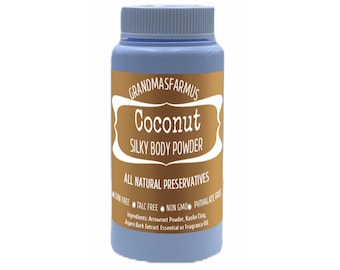 Coconut Silky Body Powder, Talc Free, GMO Free