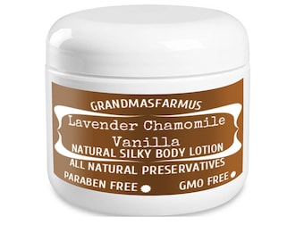 Lavender Chamomile Vanilla Moisturizing Hand and Body Lotion All Natural Hand and Body Gift For Her Birthday Gift