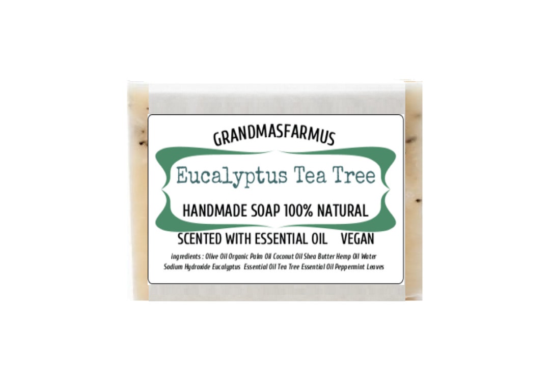 Eucalyptus Tea Tree Handmade Soap, Vegan Essential Oil Soap - Etsy