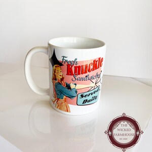 Knuckle Sandwiches Served Daily Funny Vintage Design 11oz Mug Funny