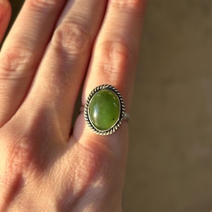 Made To Order Natural Jade and Sterling Silver RING OR PENDANT | Made to Size 925 Sterling Silver and Jade Ring Handmade One of a Kind