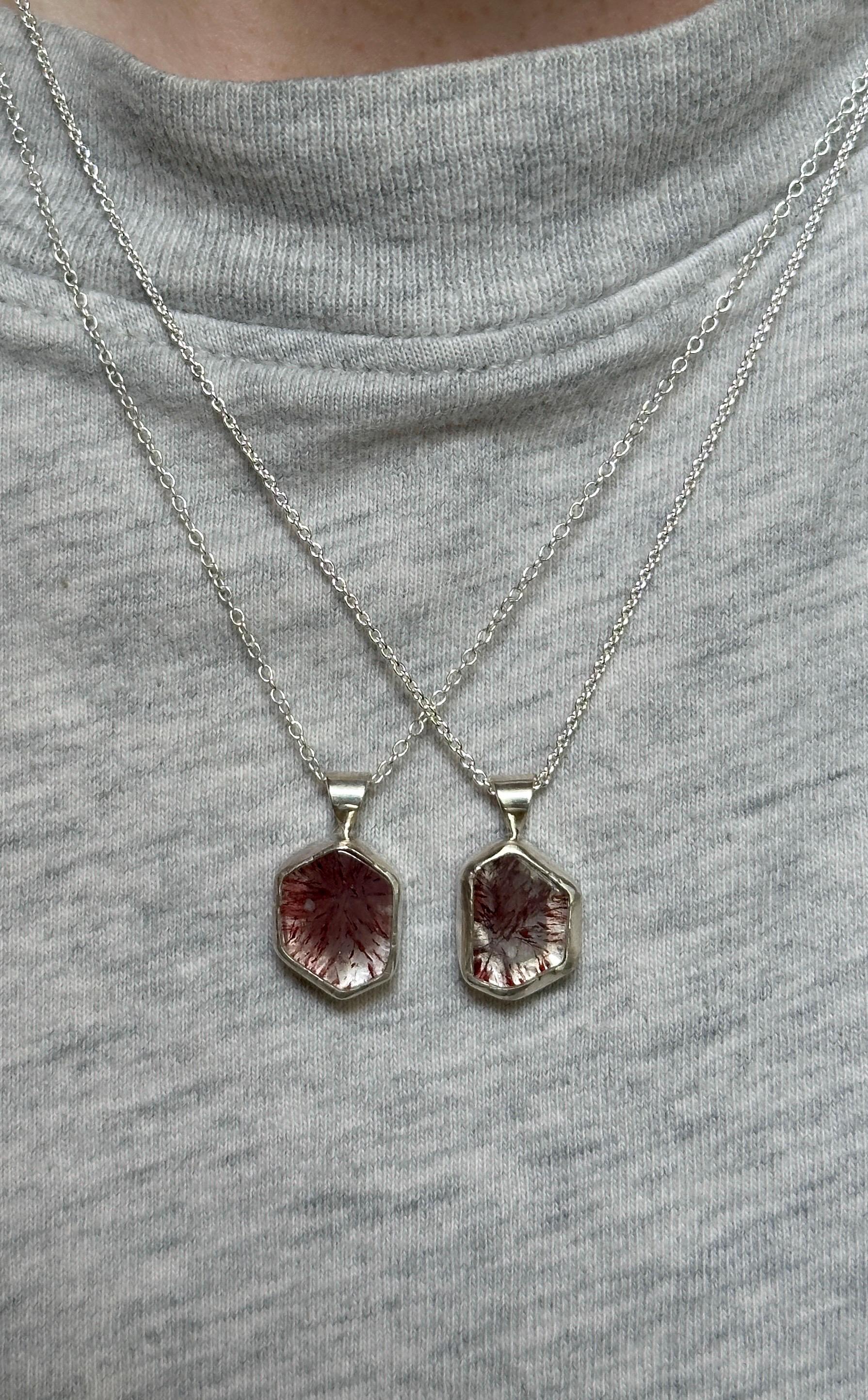 Super Seven Gemstone Pendant: Handmade Sterling Silver Necklace