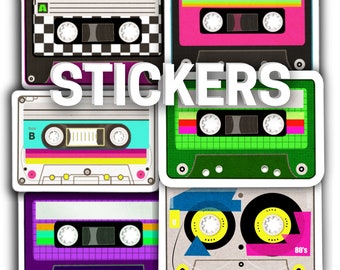 Cassette Tape Retro Vinyl Waterproof Stickers