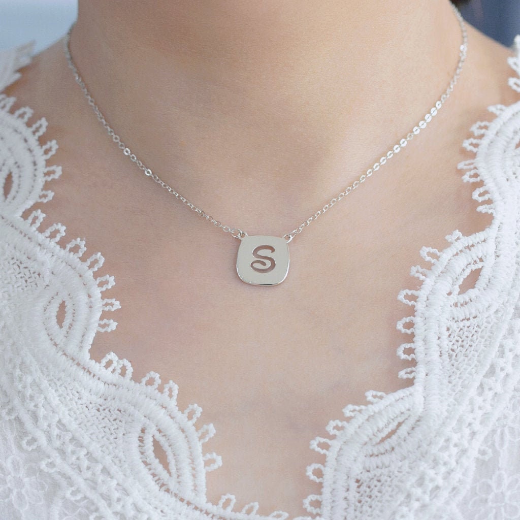 Personalized Engraved Name Necklaces Custom Initial Necklace | Etsy