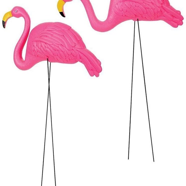 2 pack - Pink Flamingos - Large - Classic Yard Decorations - Lawn Ornaments