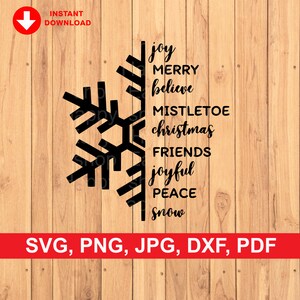 Snowflake SVG / Merry Christmas SVG / Funny Christmas SVG / Winter Cut file / Instant Download for Cricut Design Space