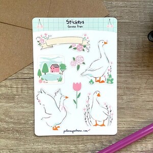 Foglio di adesivi Goose fren. A6 resistente alle intemperie.